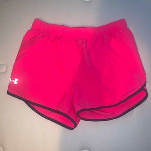 Pink under armour athletic shorts